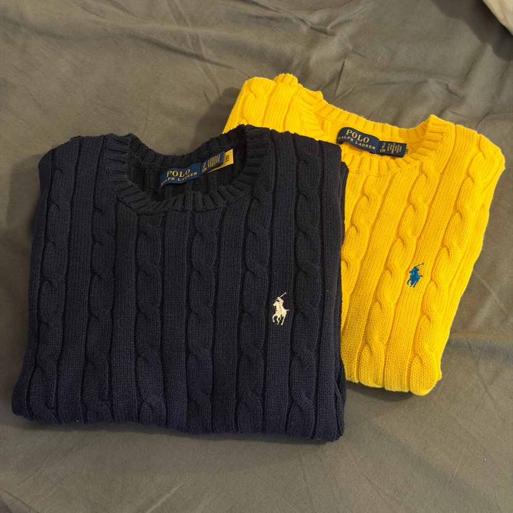 Ralph Lauren navy & yellow Sweaters